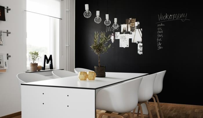 Kuvioitu mustavalkoinen seinäsuunnittelu ja värillinen seinämalli mustavalkoinen olohuoneen sisustus