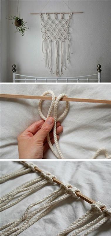 seinäideat seinäkoriste merkkijono taide seinäkoriste diy koristelu macrame itse käsityöläinen