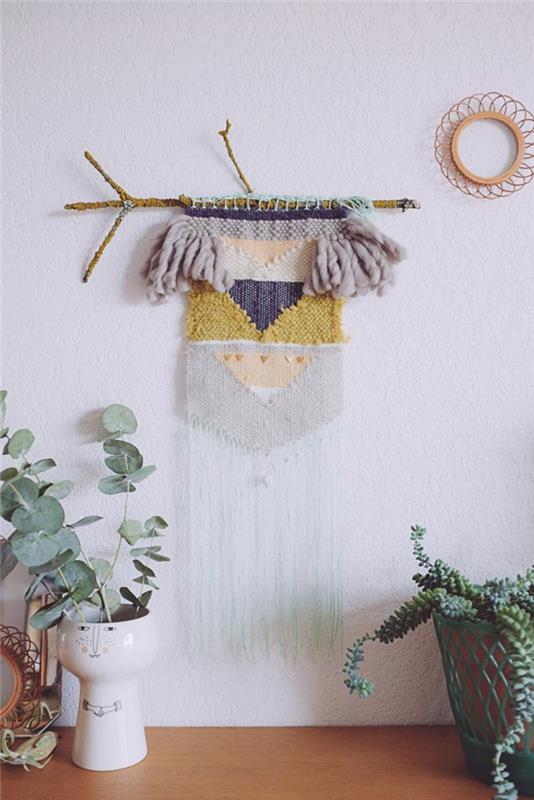 seinäideoita seinäkoristeita string art seinäkoristeita diy idea macrame villa punottu