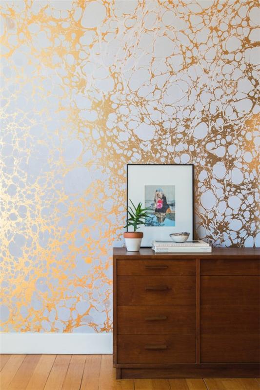 seinäideoita olohuoneen seinän suunnitteluideoita kuvio taustakuvia kultaa