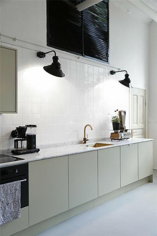 seinävalaisimet sisustus keittiö minimalistinen muotoilu