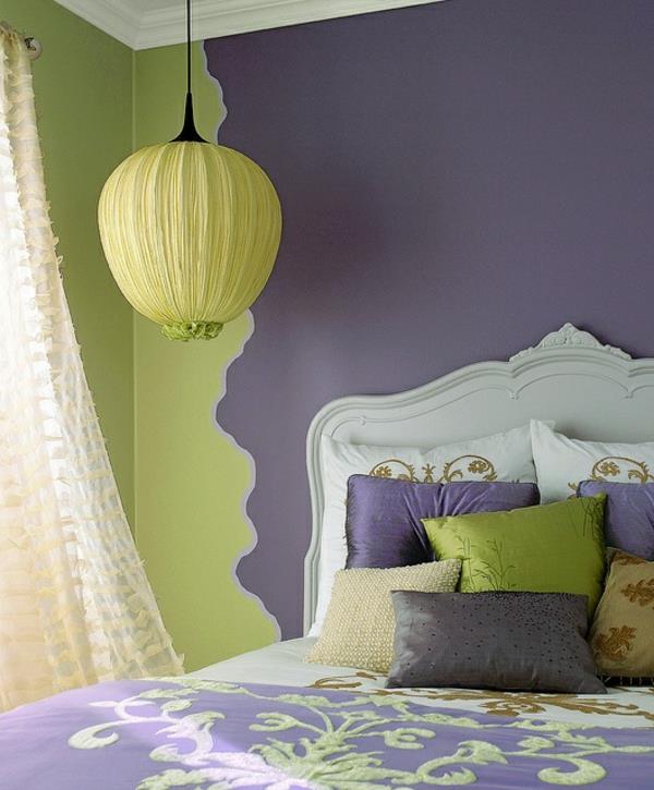 seinäkuvio suunnitteluideoita koristelu riippuvalaisin makuuhuone