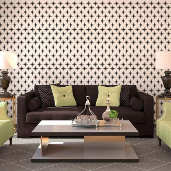 seinäkuvio tähtimäinen sohvapöytä lattiavalaisin