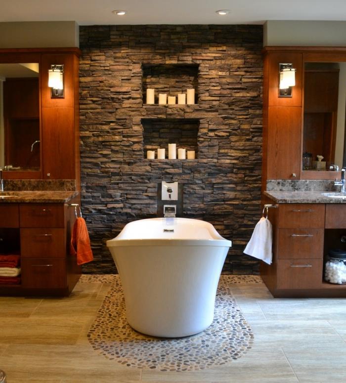 seinäpaneeli kivi näyttää kylpyhuone seinän suunnittelu mosaiikki laatat kylpyamme