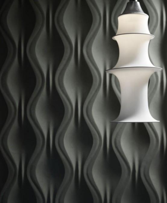seinäpaneelit - 3D -vaikutus valkoinen minimalistinen yksinkertainen geometrinen muoto valo