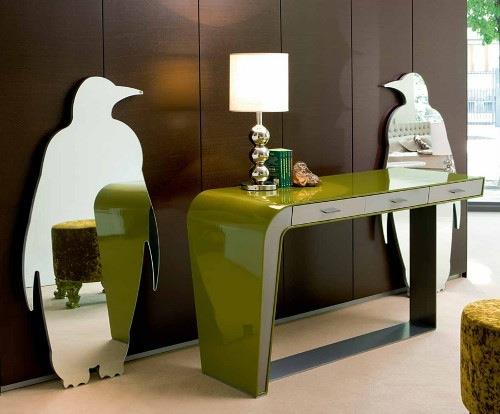 seinäpeili suunnittelu pingviini muoto hauska creazioni