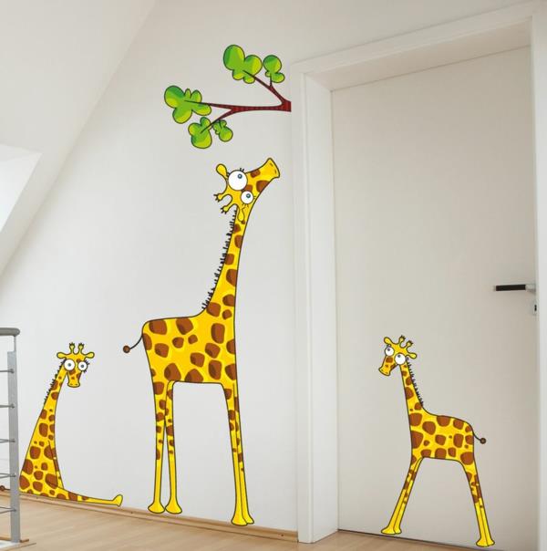 seinätarrat lastenhuone kirahvit kaunis seinän suunnittelu