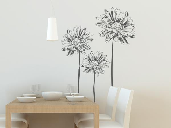 seinä-tarrat-ruokasalissa-seinä-design-seinä-tarroja-kukkia