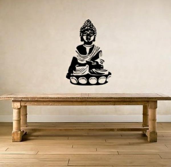 seinä tarra ruokasalissa seinän suunnittelu seinätarra buddha
