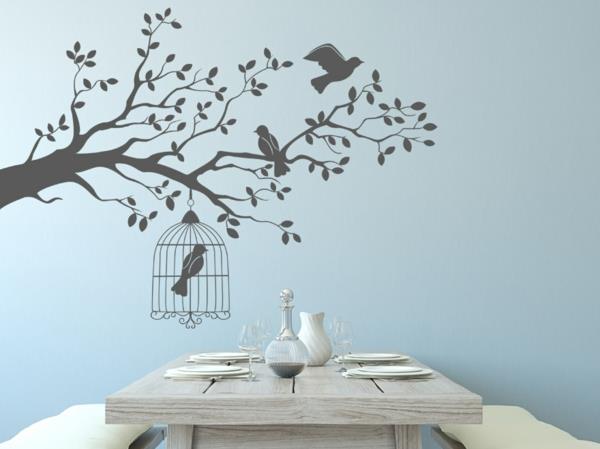 seinä-tarra-ruokasalissa-seinä-design-seinä-tarra-häkki