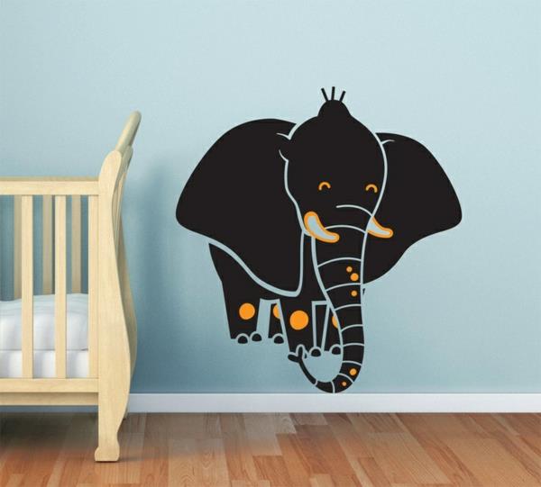 seinätarra lastenhuone luova seinäsuunnittelu itseliimautuva seinä tarra norsu