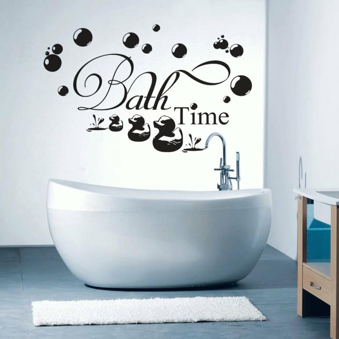 seinätarrat kylpyhuone hauska seinäkoriste seinien suunnittelu