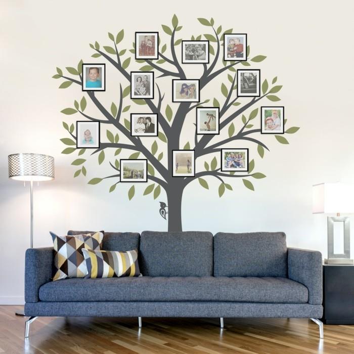 seinä tarrat puu olohuone seinäkoriste ideoita kuvia