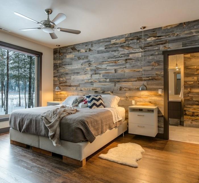 seinäverhous puuseinä design makuuhuone viihtyisä tietysti