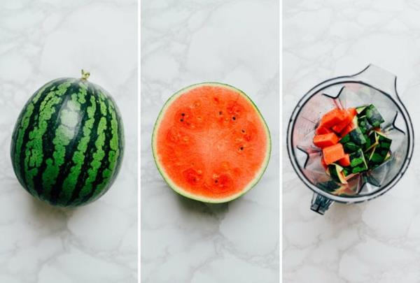 Vesimelonin kuori valmistaa smoothiet