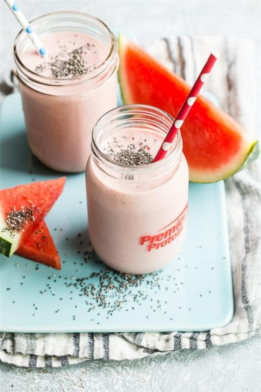 Vesimeloni smoothie -resepti chian kanssa