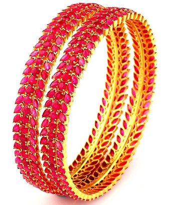 Sydindisk stil brude Ruby armbånd