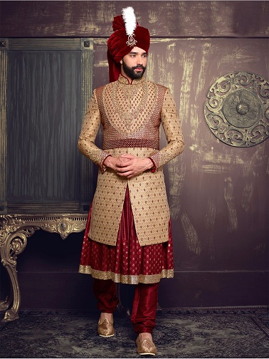 Anarkali Style Kurta til Grooms