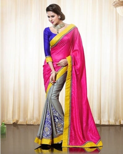 Bollywood-inspireret pink saree til bryllup
