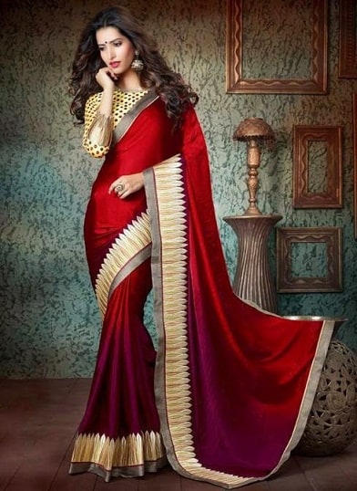 Etnisk rød saree