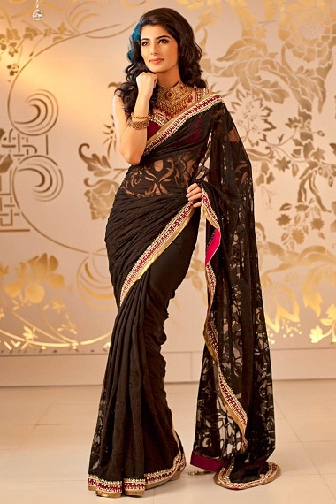 Den brune charmerende saree