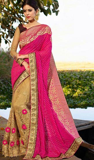 Pink Wedding Saree
