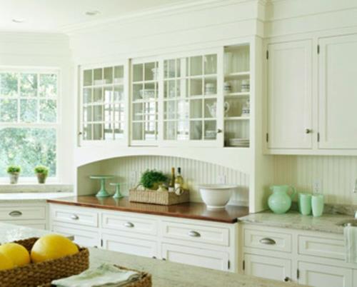 valkoiset huonekalut keittiö tuoreet hedelmät idea alkuperäiset keittiön pohjapiirrokset