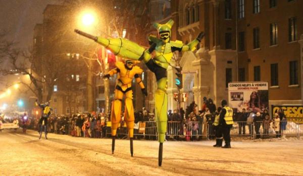weiberfastnacht yöllä karnevaaliparaatista quebecin karnevaalista