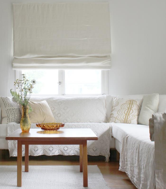 valkoinen seinän väri oloideat olohuone pieni sohvapöytä olohuoneen matto