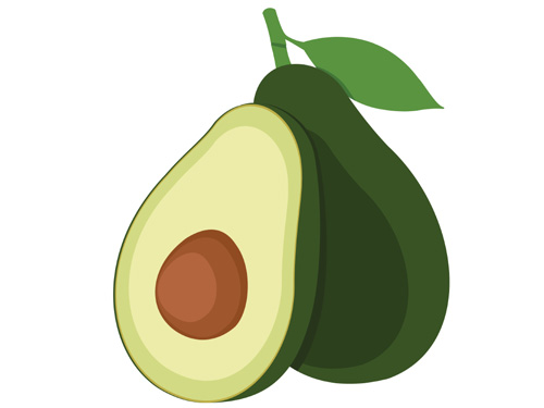 Avocado frugter at spise for at tage på i vægt