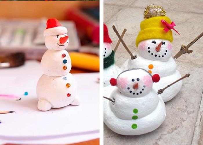 tee itse jouluaskartelua lasten lumiukkojen kanssa