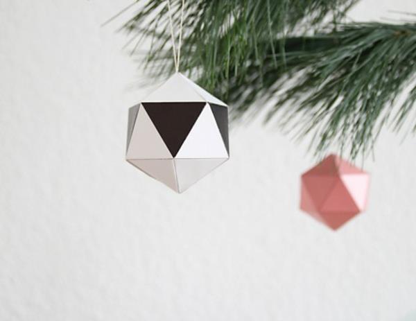 Joulukuusi koristeet tinker paperi taittaa origami puu pallo