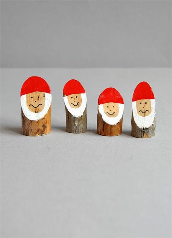 joulukuusi joulupukki tehdä koruja tinker itse huopa puuta