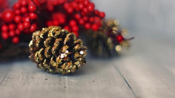 joulukoristeet diy ideat pinecones glitter joulukuusi koristeet