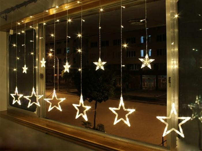 joulukoriste ikkuna loistavat tähdet ikkunan koristelu