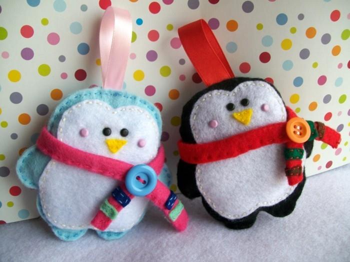 joulukoriste ompele pingviinit huivilla