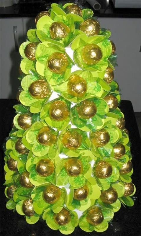 joulukoristeita trooppinen tyyli karkkia pralline tree