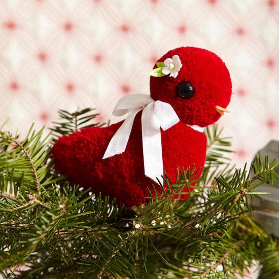 tinker joulukoristeet joulukuusen koriste lintu villaa
