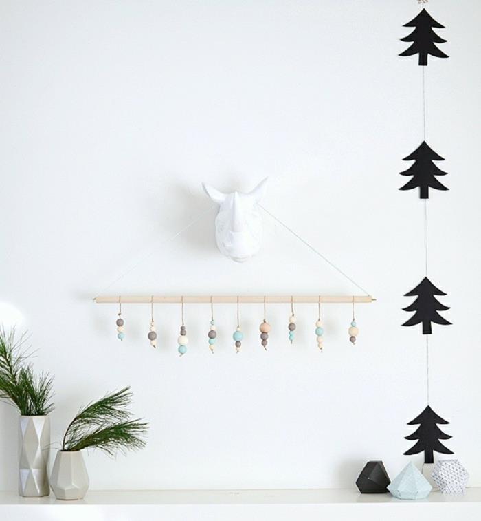 joulukoristeiden ideoita minimalistinen sisustus seinäkoristeiden seinäsuunnittelu