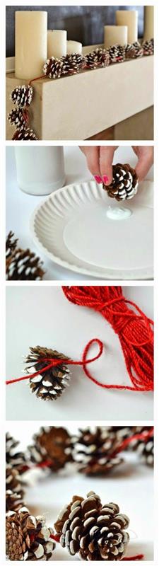 joulukoristeita kartioita diy garland