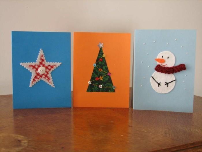 tinker joulukortit diy ideoita tähti lumiukko joulukuusi