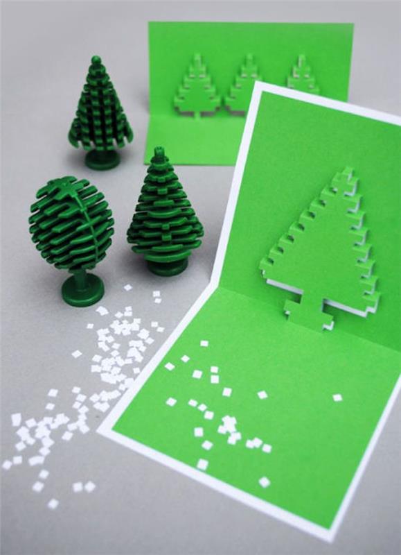 tinker joulukortit eri vihreät