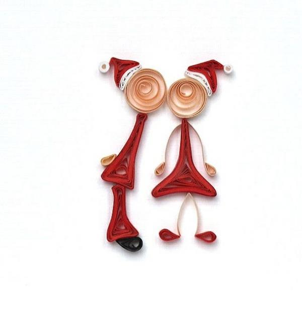 tinker joulukortteja itse joulu käsityöideoita quilling paper men