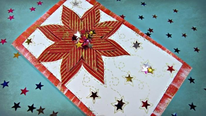 tinker joulukortit joulutähti glitter stars diy ideas