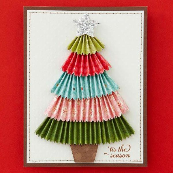 tinker joulukortit ideoita kauniisti värikkäitä