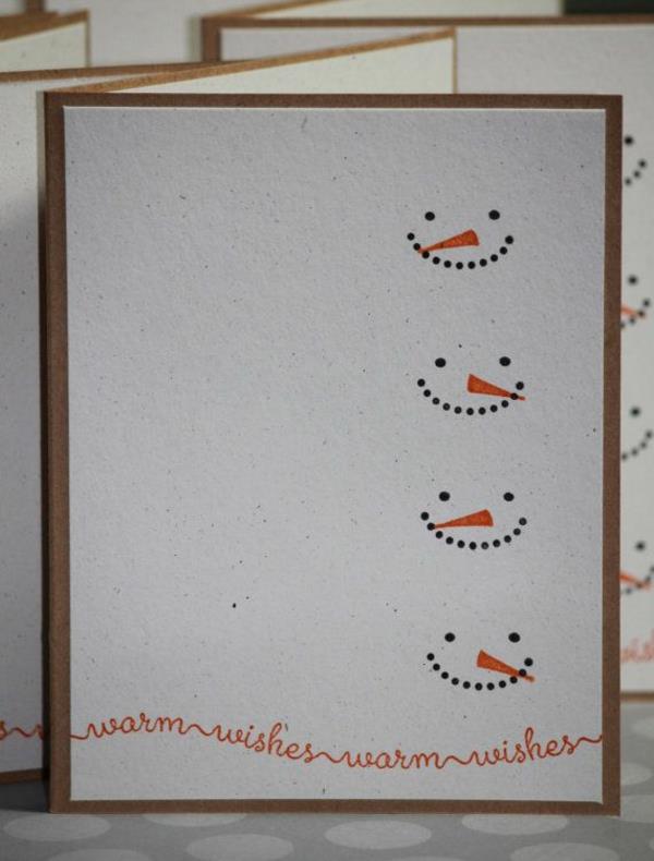tinker joulukortteja itse ideoita lumiukko