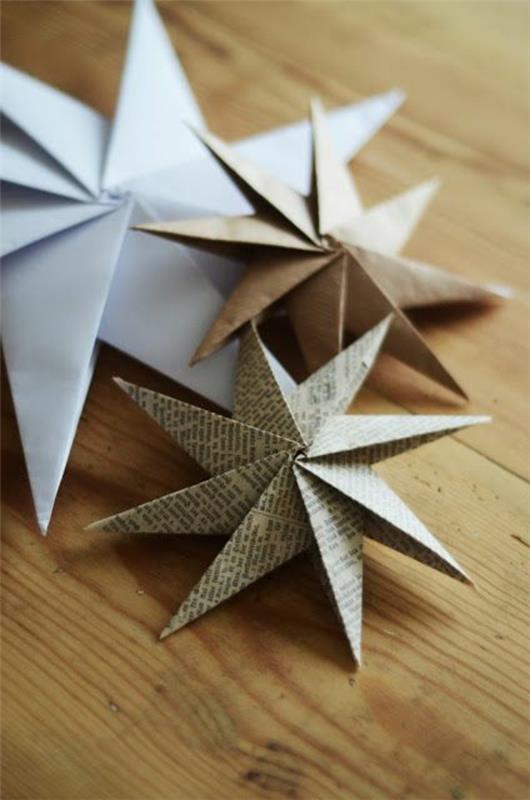 Joulutähdet paperityyppimalleista lasten arkki
