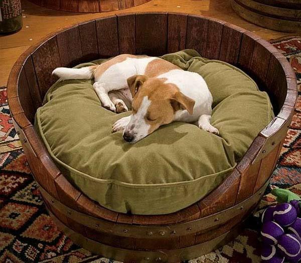 viini tynnyri diy huonekalut koiratarvikkeet koiran sänky rakenna oma puinen tynnyri