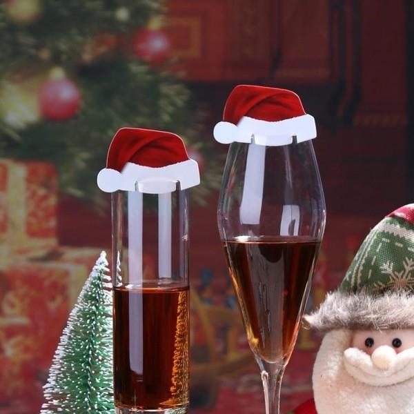 viinilasi - joulukoristeiden koristelu
