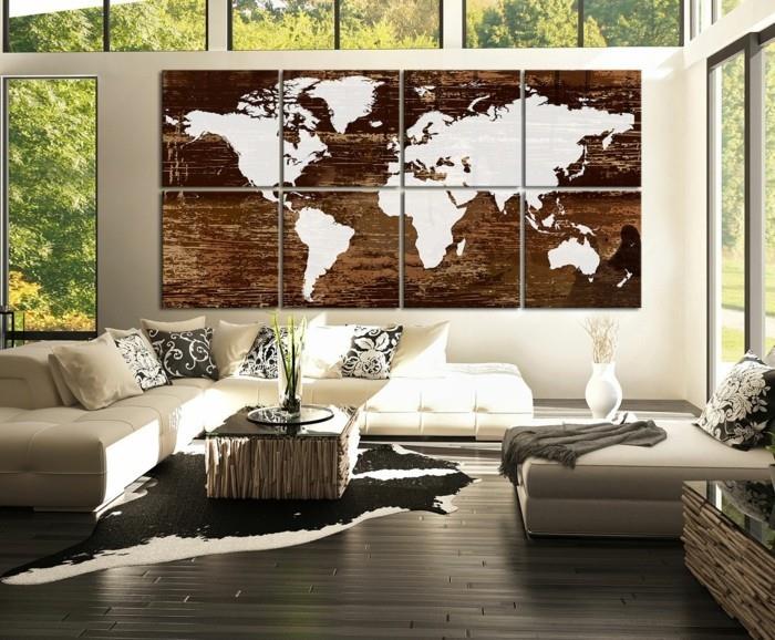 maailmankartta seinä epätavallinen seinäkoriste olohuoneen kankaat